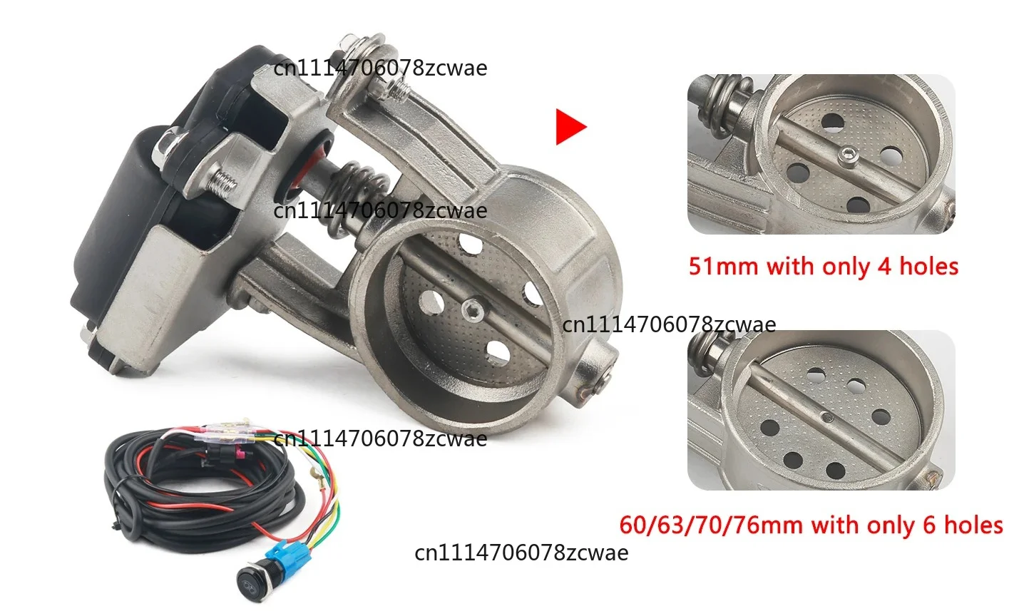 for Motorcycle Exhaust Pipe System Locomotive Sound Modified Stainless Steel Electronic Switch Button Control 2/2.25/2.5/3inch