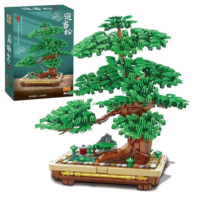 

1141PCS Creative Guest-Greeting Pine Model Building Blocks Desktop Ornament Construction Bricks Toy The Perfect Gift For Family