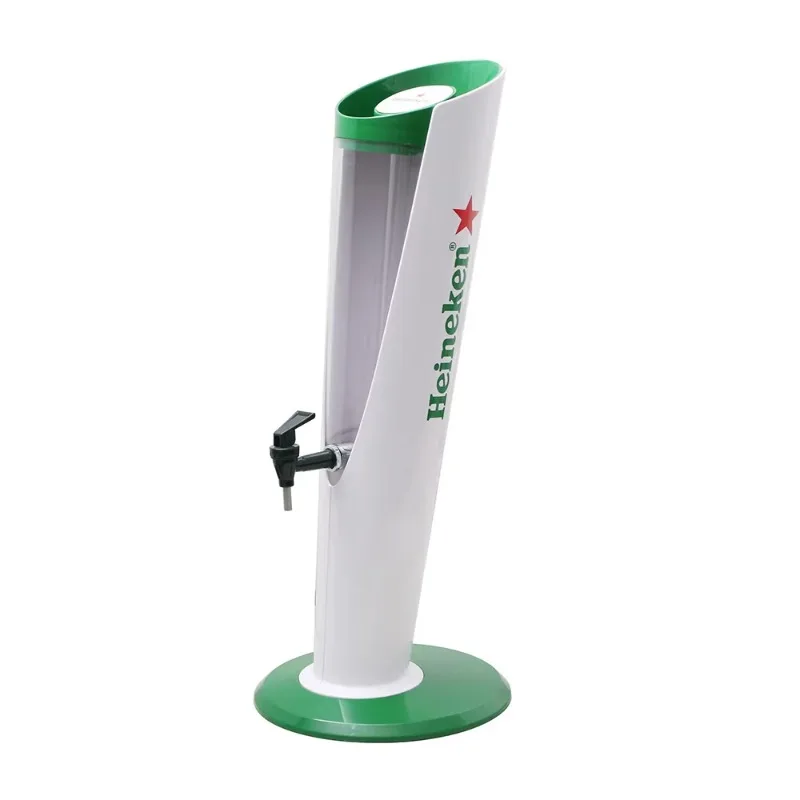 Plastic beverage dispenser 3L beer tower with ice tube