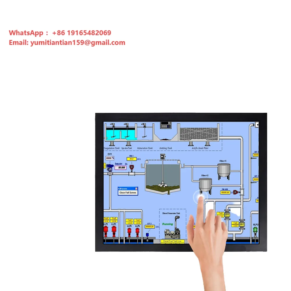High Brightness 1000nits Outdoor Waterproof Industrial Monitor Explosion Proof Ip65 Marine Touch Screen Monitor Display Panel
