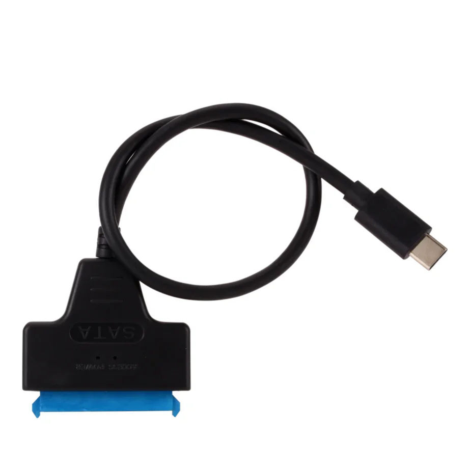 USB-C-zu-SATA-Adapter, SATA-zu-Typ-C-Kabel, USB 3.1, bis zu 6 Gbit/s, unterstützt 2,5 Zoll SSD, HDD-Festplatte, 22-poliges SATA-Kabel