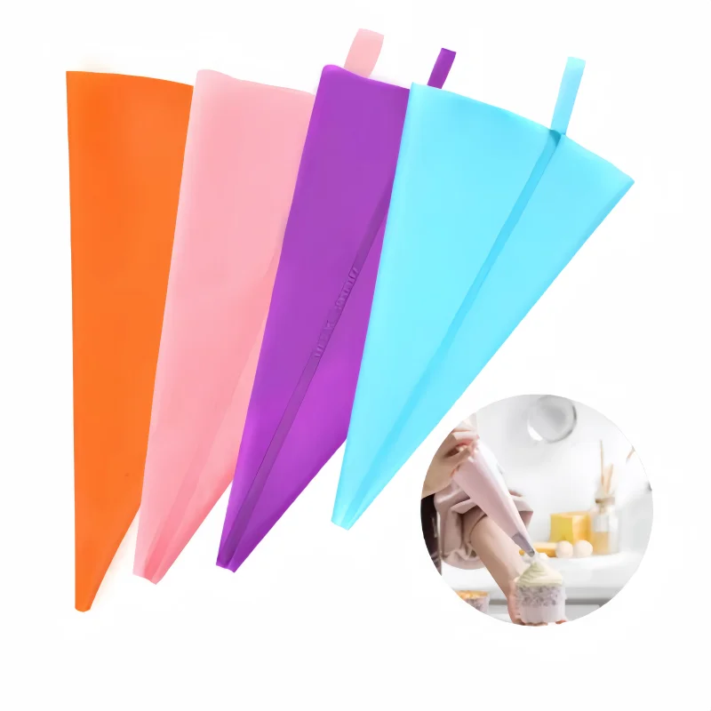 ​​​​​DIY Silicone 10/12/14/16 Inch Cream Bag Kitchen Candy For Baking Accessories Cake Decorating Tools Reusable TPU Pastry Bag