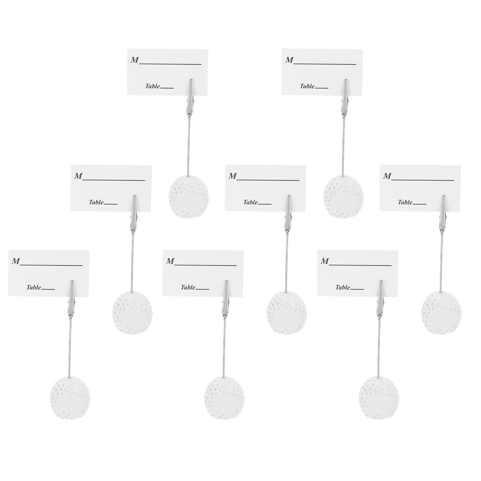 

8pcs Holder Picture Holders Table Number Menu Memo Note Paper Desk Football St Golf Themed Party Essential