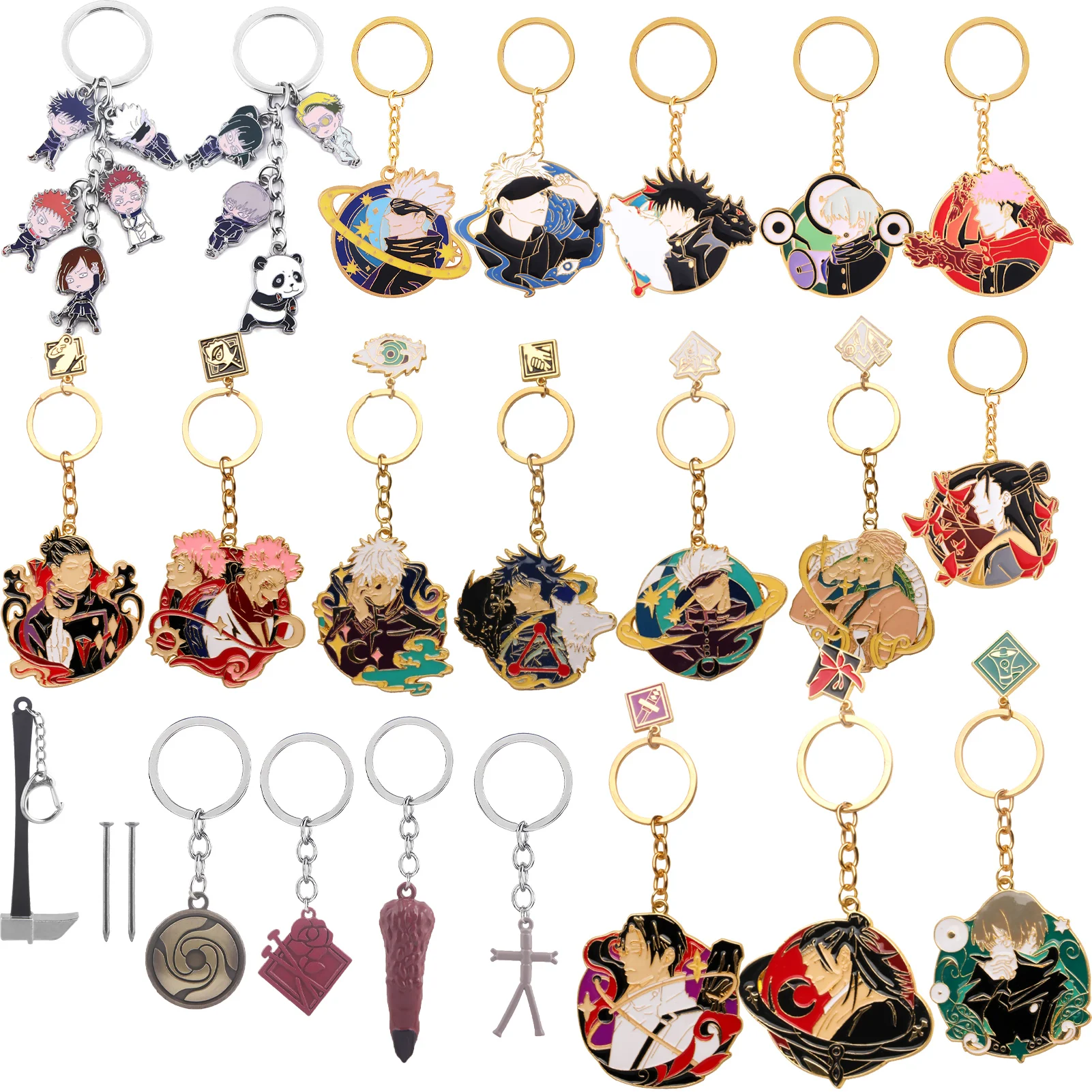 Anime Jujutsu Kaisen Keychain Nanami Kento Fushiguro Toji Gojo Satoru Main Characters Pendant for Men Fans Jewelry Gifts