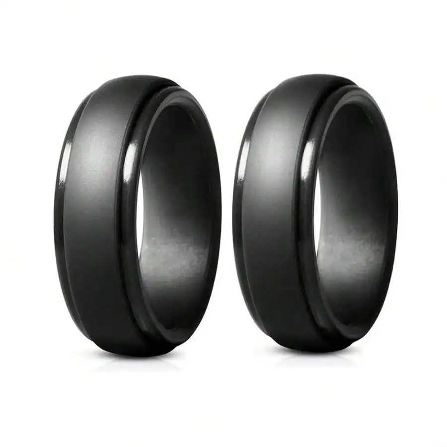 Comfortable Silicone Wedding Rings - Flexible, Suitable For Active Lifestyle