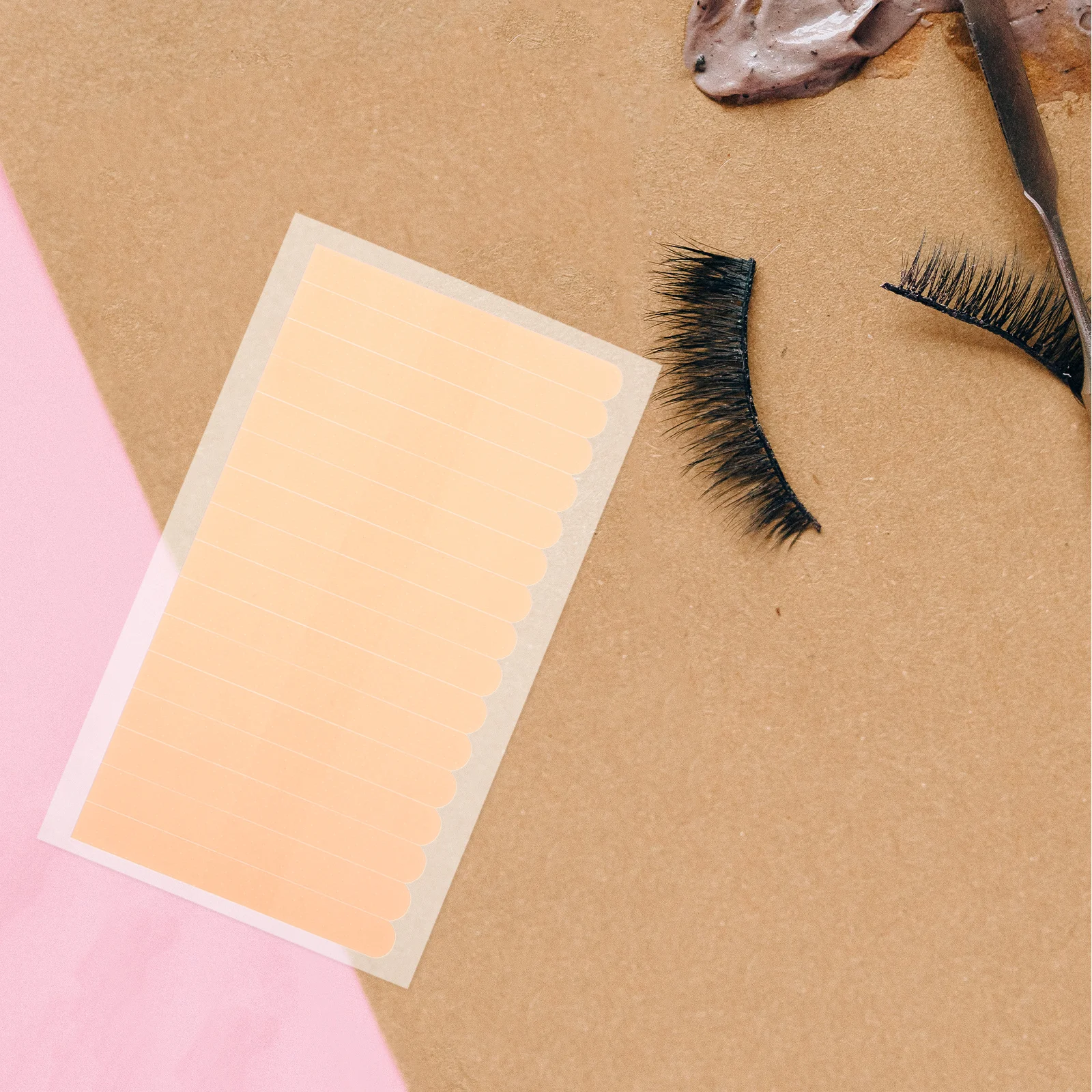 10 folhas de fita de extensão de cílios, processo fino, fácil de rasgar, tiras de levantamento pré-corte para enxerto de cílios, ferramentas de maquiagem para os olhos