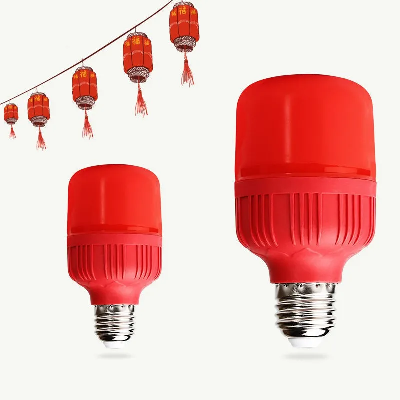 Red High Power LED Bulb Lamp E27 220V 5W 10W 15W 20W 30W High Brightness Spotlight