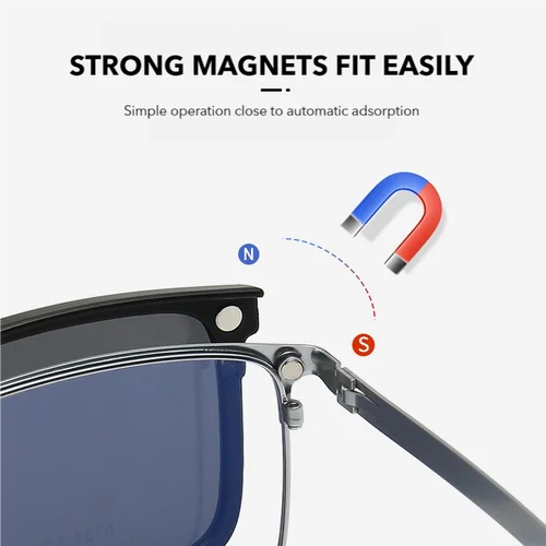 Imagen 2 del producto KANSEPT, gafas con Clip con imanes para hombre, gafas De tendencia, lentes De conferencia para miopía, gafas para leer, gafas para mujer
