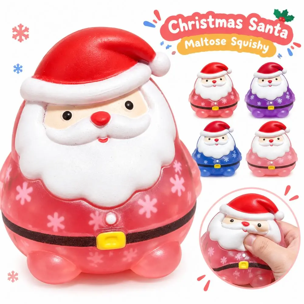 Santa Claus Shaped Pinching Toy Soft Squeeze Material Slow Rebound Squeezable Toy Stress Release Decompression Toy Relaxation