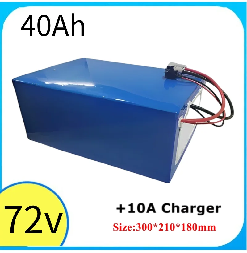 

Литиевая батарея LiFePO4 72В 40Ач 24S со встроенной BMS для электромотоциклов, скутеров, гироскутеров мощностью 3000W, 5000W, 6000W, высокомощная, с глубоким циклом заряда