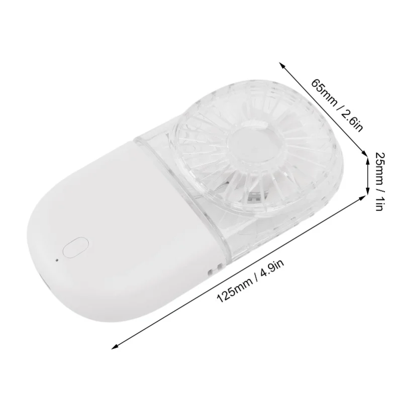 مروحة محمولة قابلة للطي 5 سرعات رياح منخفضة الضوضاء متعددة الوظائف مروحة محمولة للسفر والتخييم في الهواء الطلق وردي/أبيض #5