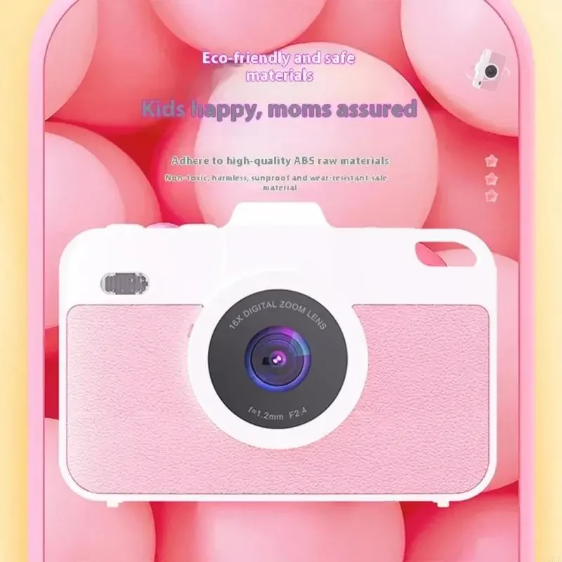 Kids Digital Camera 48MP 720P Video Recording 35 Cartoon Filters Hard Wearing Plan Easy to Use Regulates Holy being Tasks 15UB