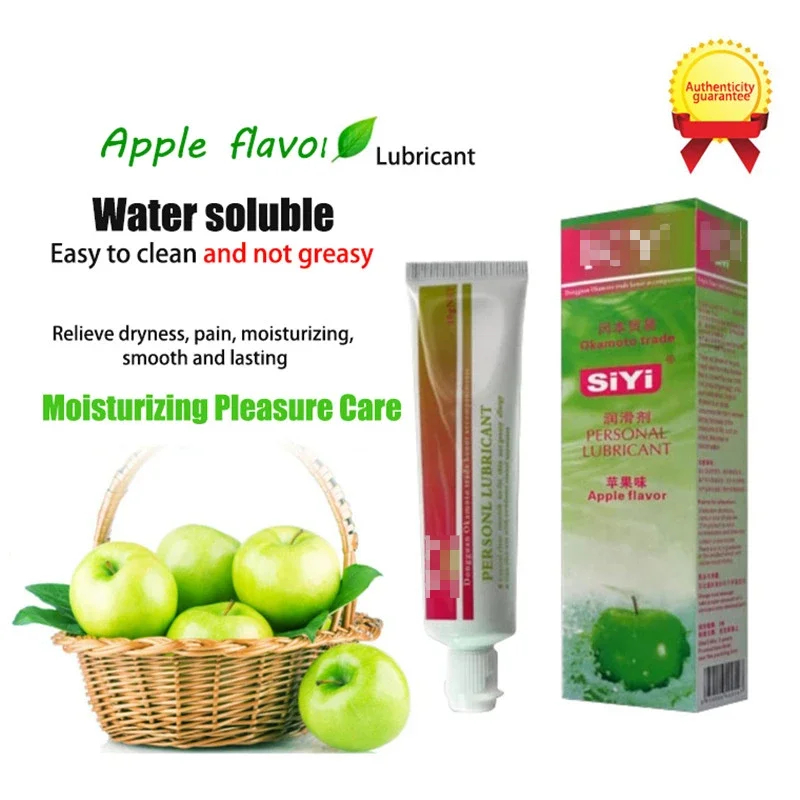 1 buah 50ML Peach/Strawberry/Apple/Cherry/Lychee rasa dapat dimakan pelumas berbasis air seks Anal Oral Gel seks Lube untuk pasangan dewasa