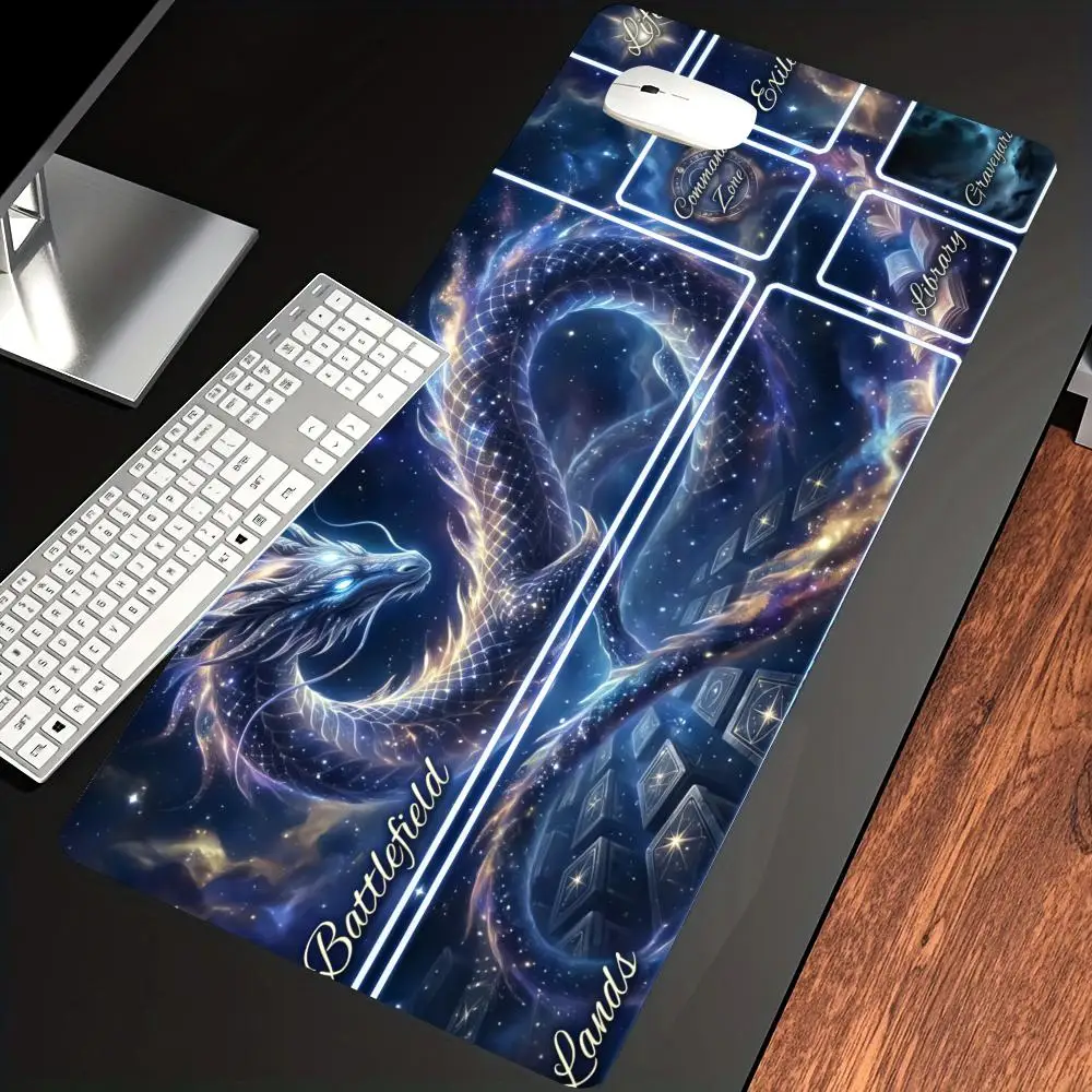 

HYBXAXC Stunning Celestial Dragon MTG Mouse Pad Cosmic Gaming Desk Magic The Gathering TCG Mousepad Space Fantasy Gamer Gift