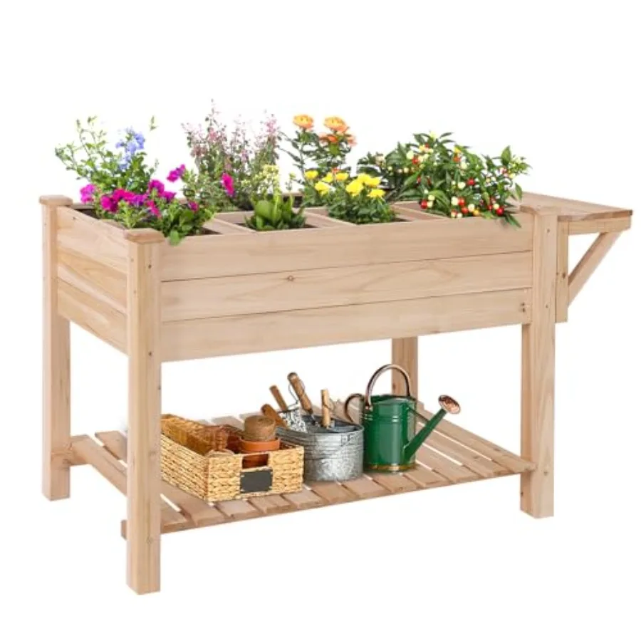 Outdoor raised garden bed for vegetables, herbs, fruits flowers galvanized steel, charcoal gray, rust-resistant and modular des