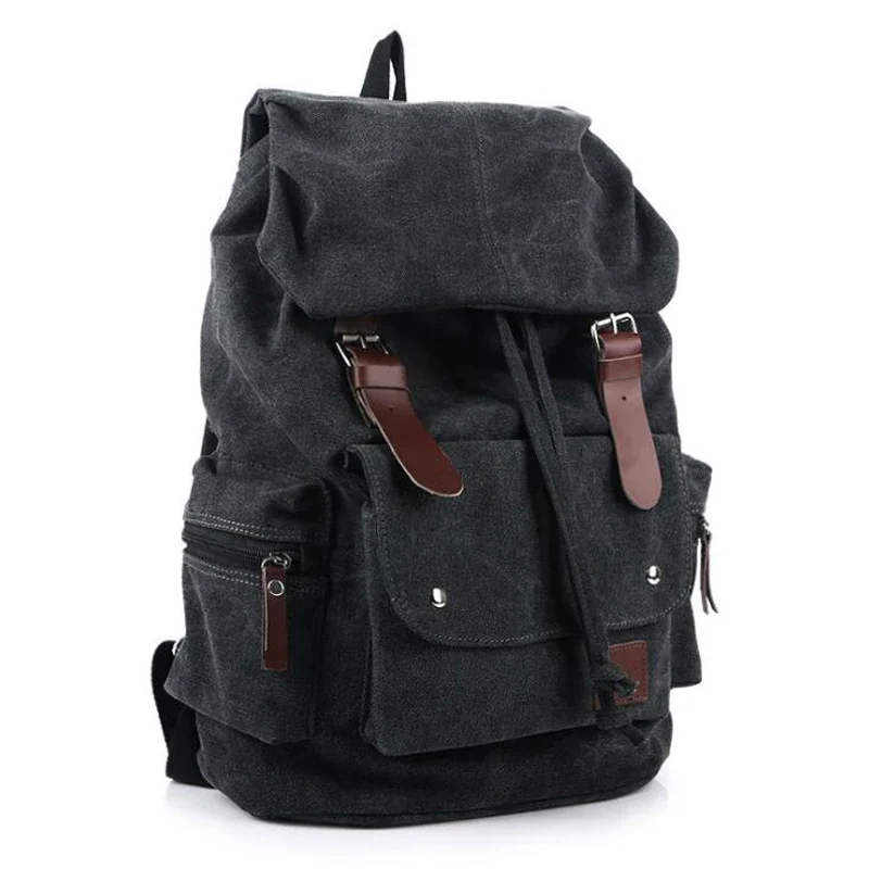 2023 Men Casual Canvas Large Capacity Practical Backpack Casual Travel  Bagpack Teenagers School Bags backpacks рюкзак mochilas