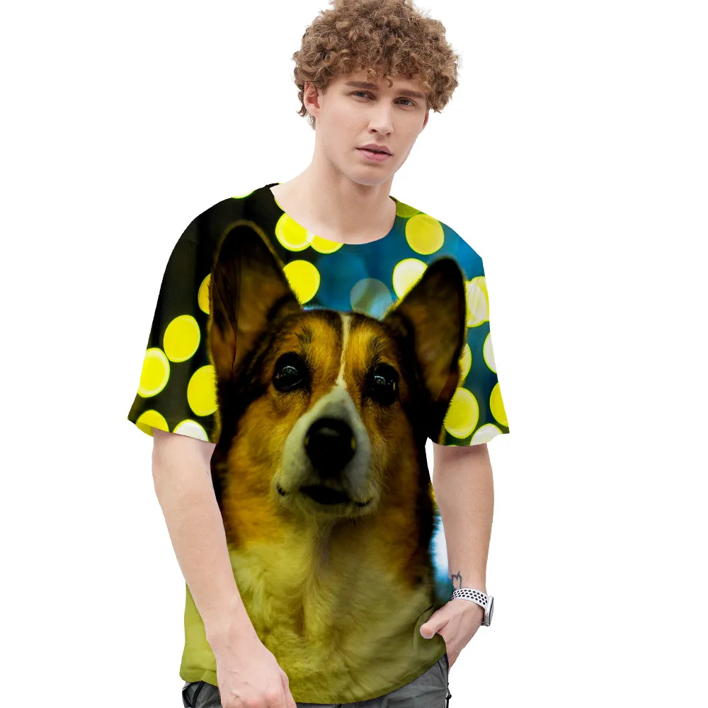 2021  Summer New Product Dog Spoof Leisure Trend 3D Digital Printing Adult International Distribution