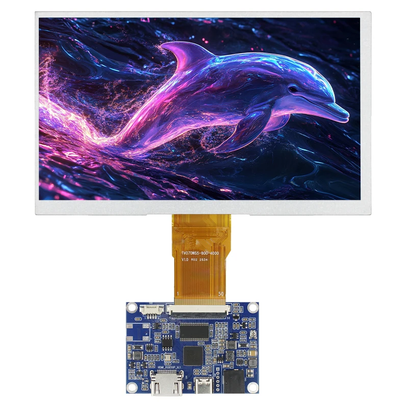 

7 Inch BOE LCD 1024x600 Display with HDMI Control Board Touch Screen for Industrial Equipment Raspberry Pi DIY Monitor