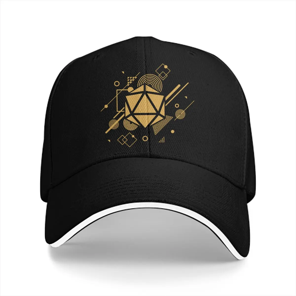 

Summer Cap Sun Visor Retro Narrator Polyhedral D20 Dice Hip Hop Caps DnD Game Cowboy Hat Peaked Hats