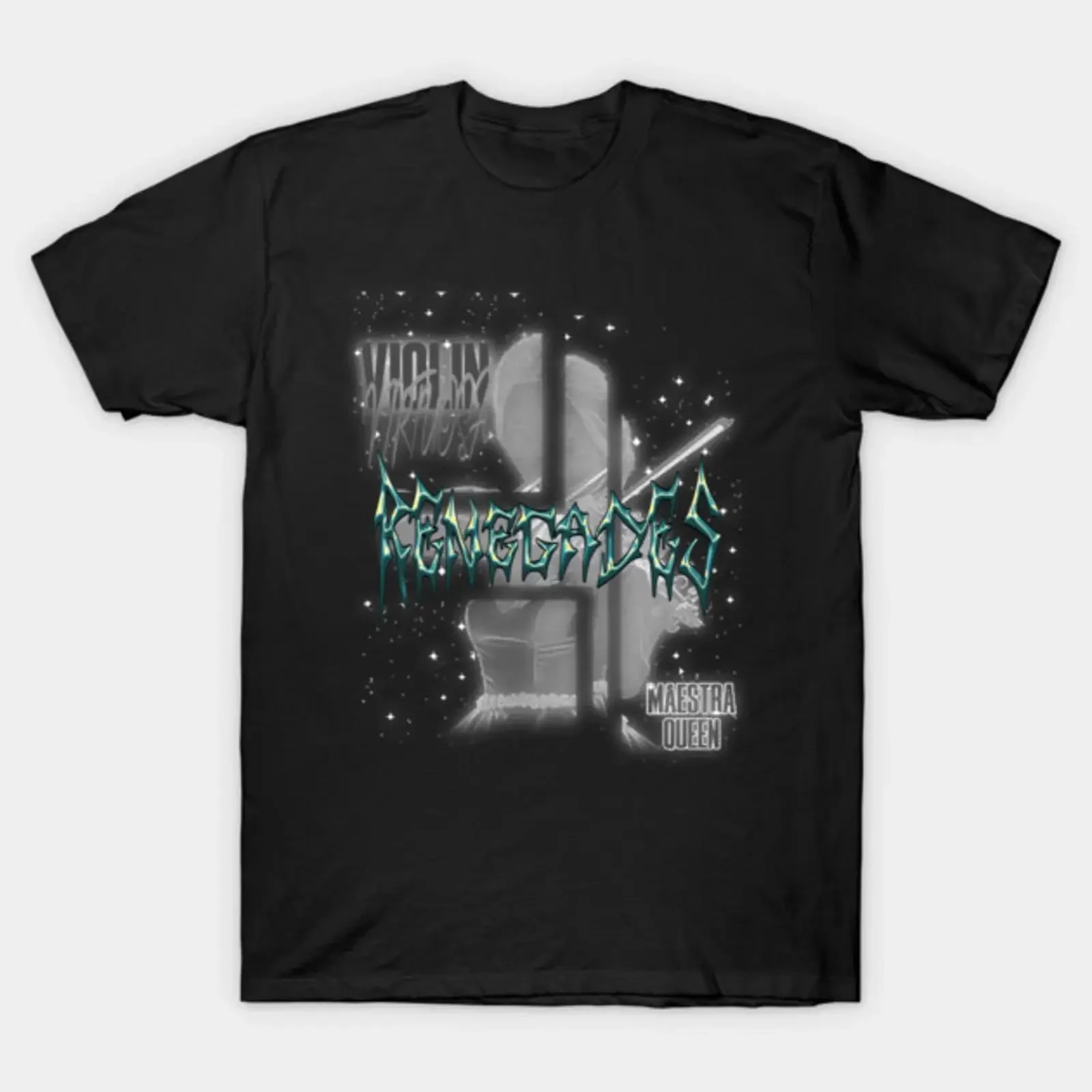 Футболка Violin Virtuosa Renegades Chrome Metal, винтажная, с эффектом потертости, повседневная, удобная, дышащая, легкая, для ежедневной носки