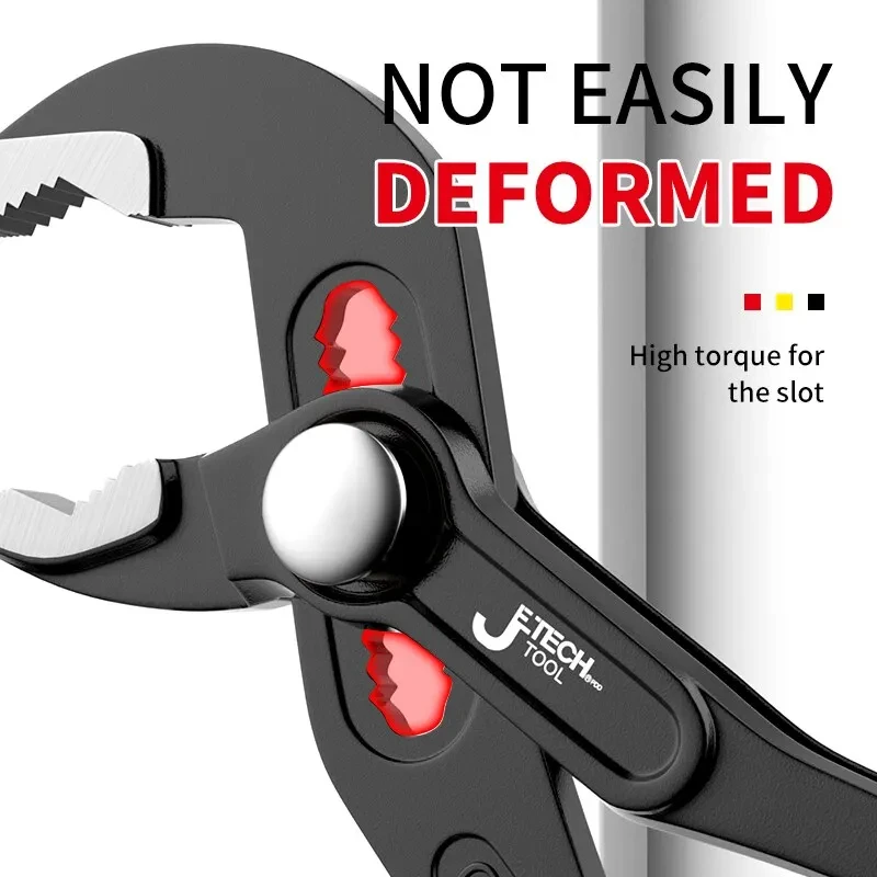 Alicates para bomba de agua, alicates de plomería de liberación rápida, llave de tubo, alicates de abrazadera de tubo de agua aj