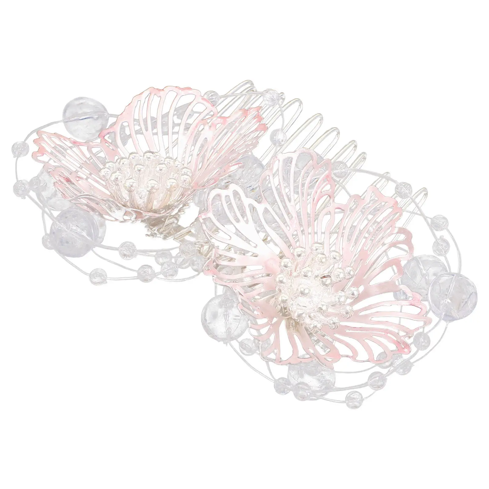 

Элегантный хрустальный свадебный гребень для волос с серебряной металлической основой, украшенный цветами ручной работы и сверкающими бусинами, для свадебных причесок и торжественных мероприятий