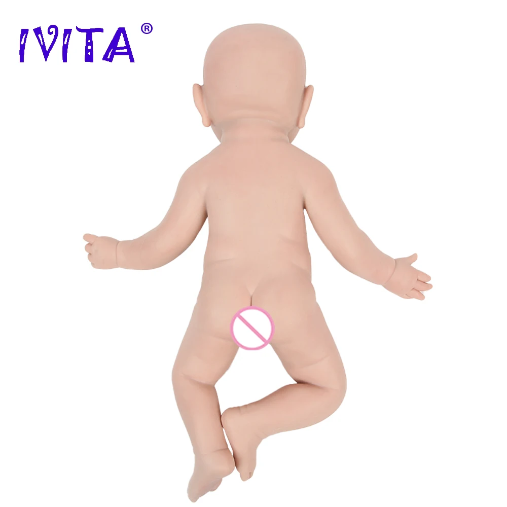 IVITA WG1526 16,92 pollici 2,69 kg Full Body Silicone Reborn Baby Doll Bambole realistiche per ragazze Non verniciate Fai da te in bianco per bambini Giocattoli