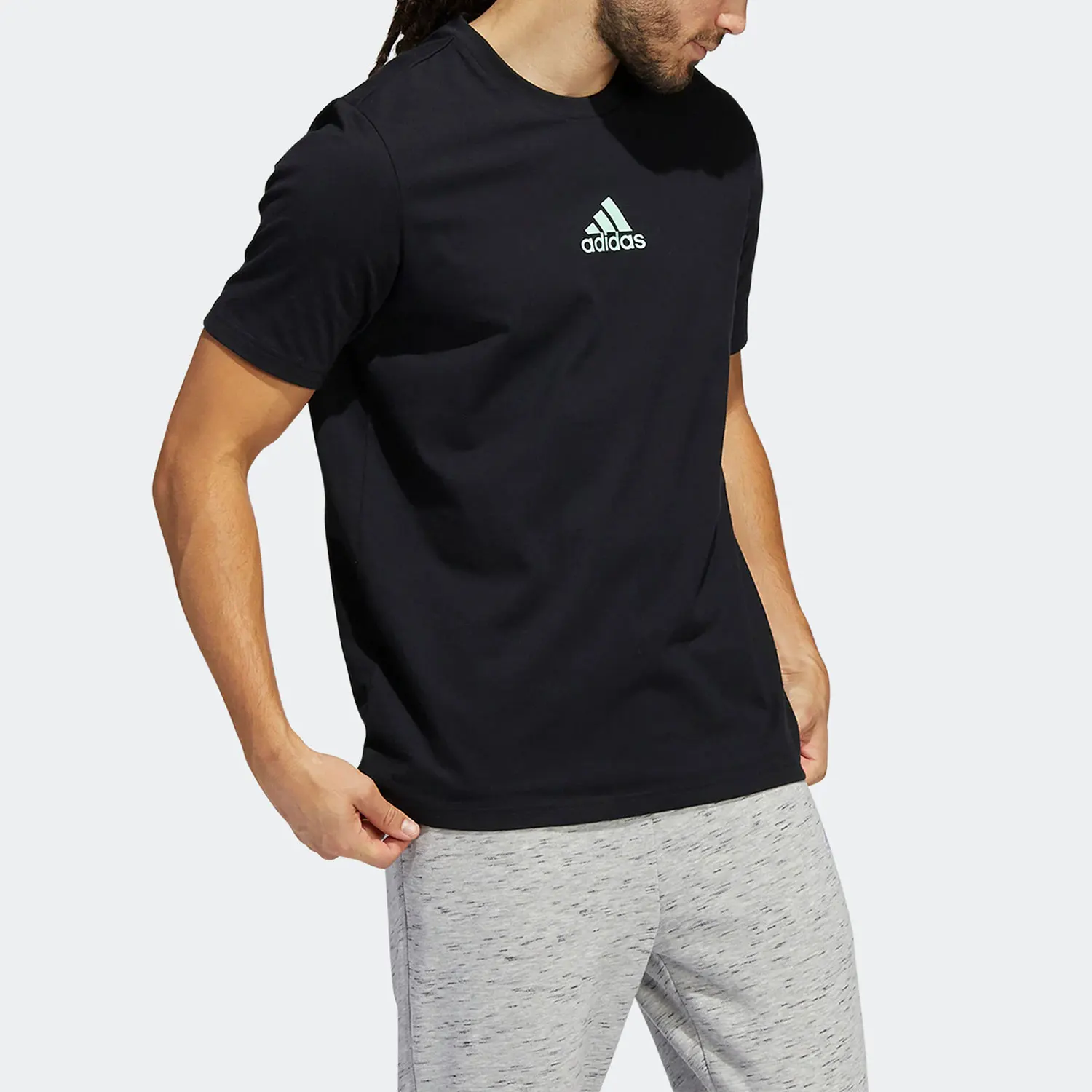 Adidas genuine summer new arrival casual breathable round neck men's sport T-shirt HE2339