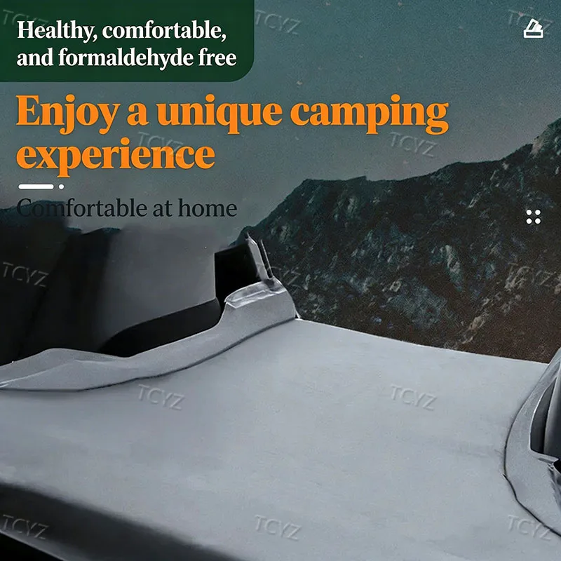 Self-Inflating Car Air Mattress for Tesla Model Y 2020-2026Juniper  Portable Suede Travel Mattress Camping Outdoor Sleeping Pad