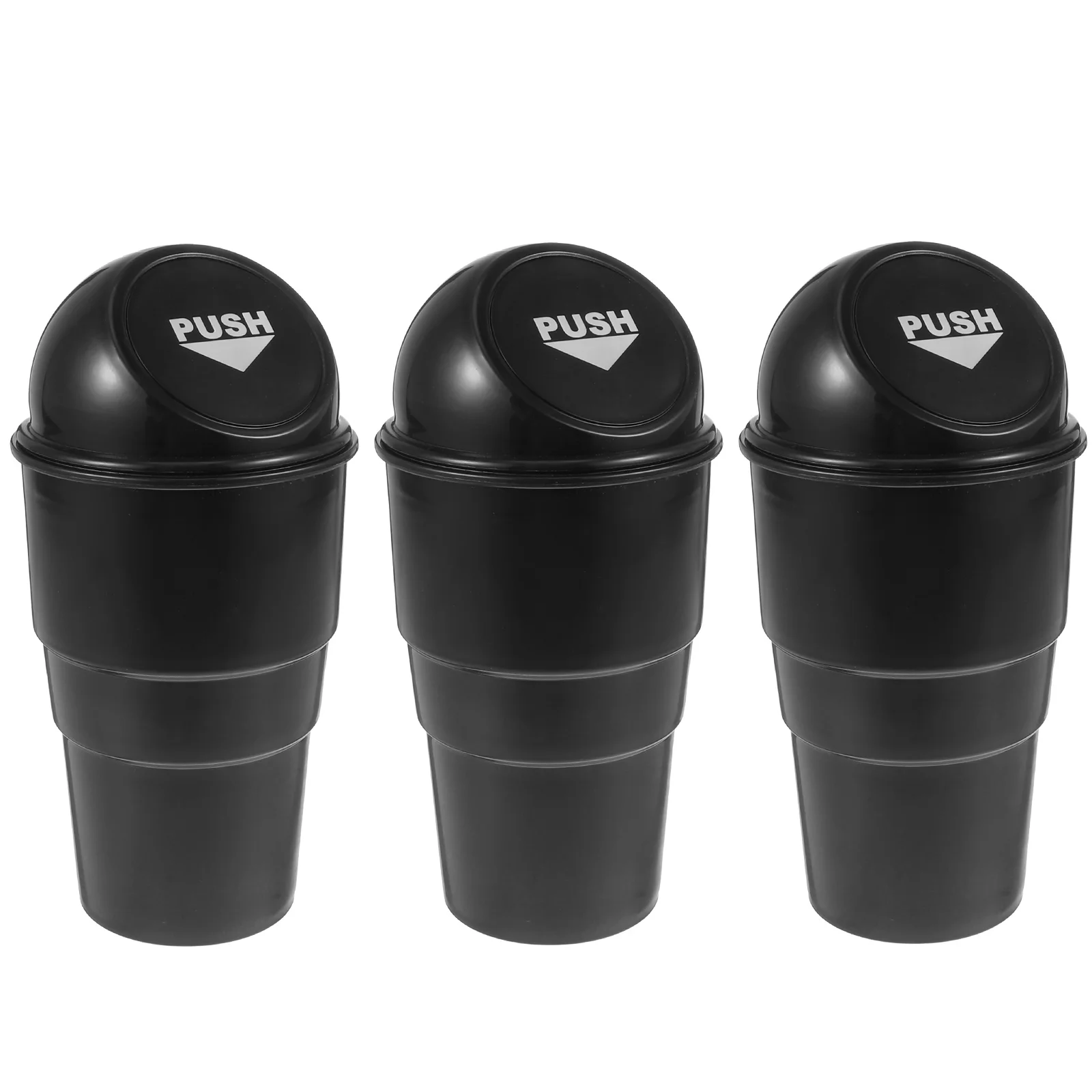 

3 Pcs Mini Trash Can Car Waste Organizer Garbage Container Plastic Portable Rubbish Holder