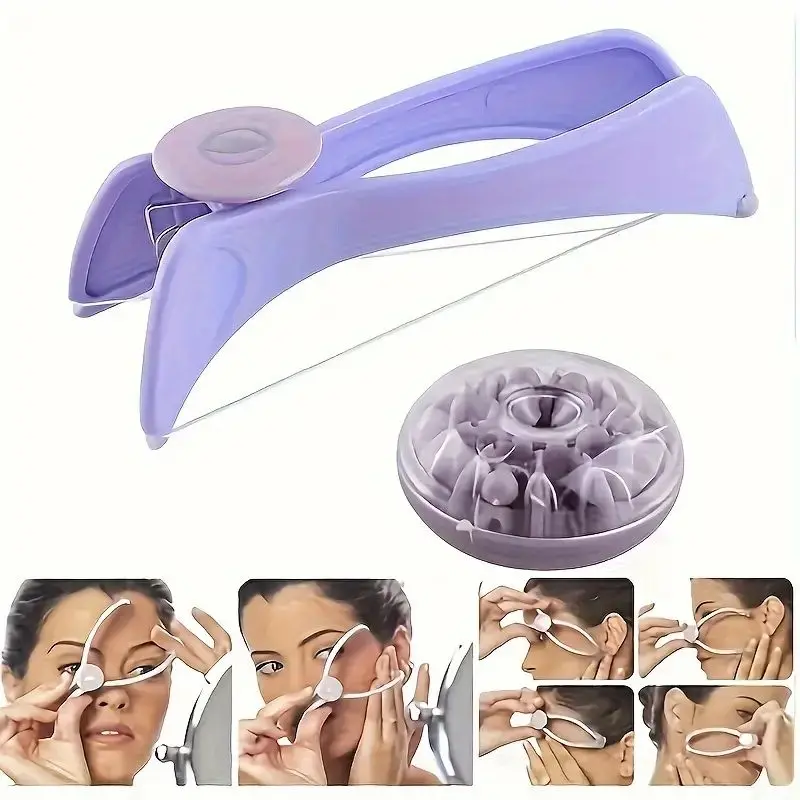 Mini Facial Hair Removal Epilator Women Hair Remover Spring Threading Face Defeatherer for Cheeks Eyebrow DIY Makeup Beauty Tool