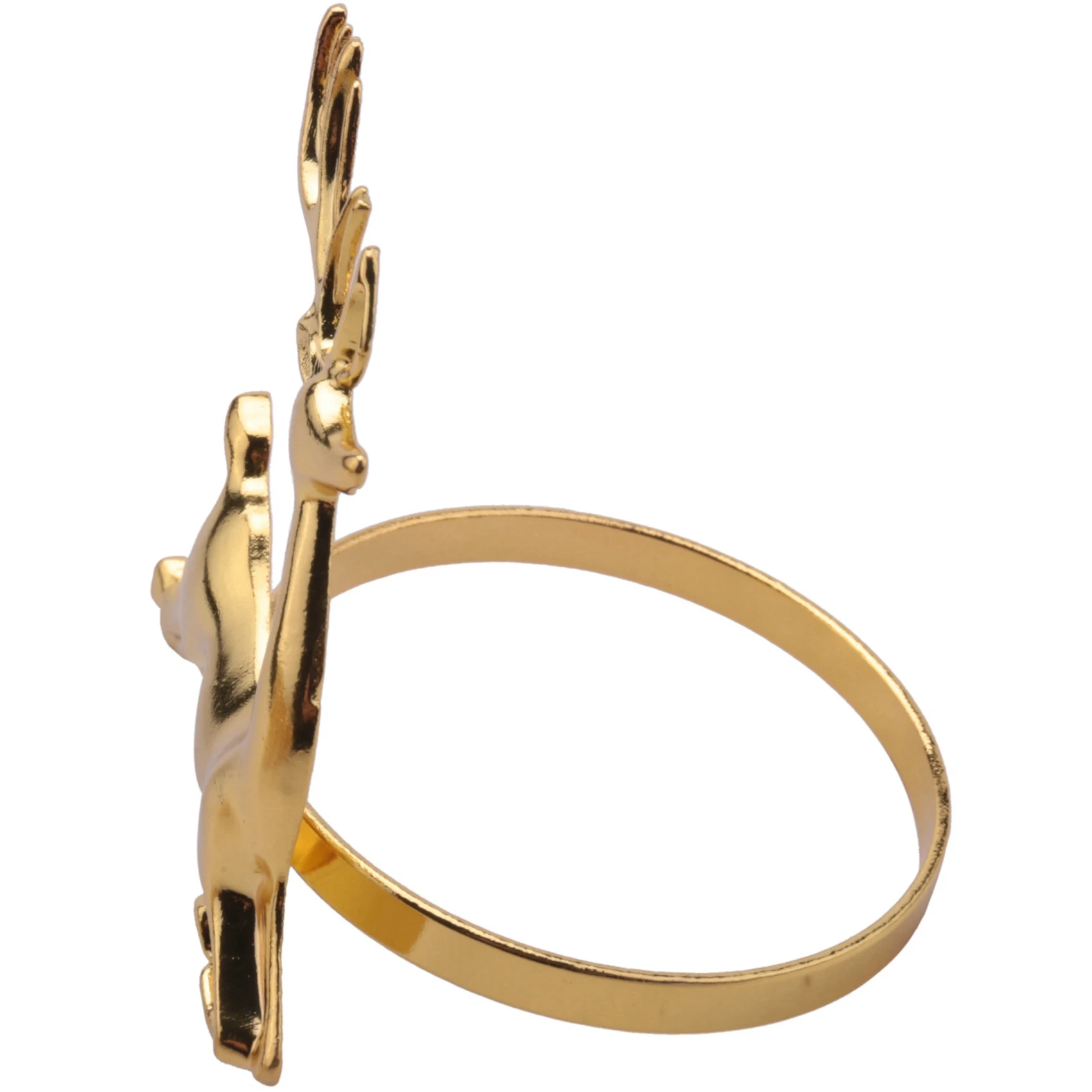 

72Pcs Christmas Elk Deer Napkin Rings Gold Alloy Napkin Buckle Napkin Ring Holder Hotel Restaurant Table Decoration