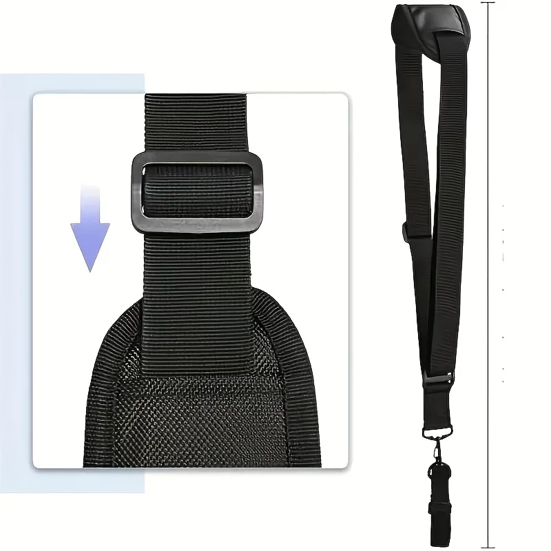 Adjustable Durable Lawn Mower Harness, Ergonomic Back Support Shoulder Straps with Metal Clips, Comfort Fit