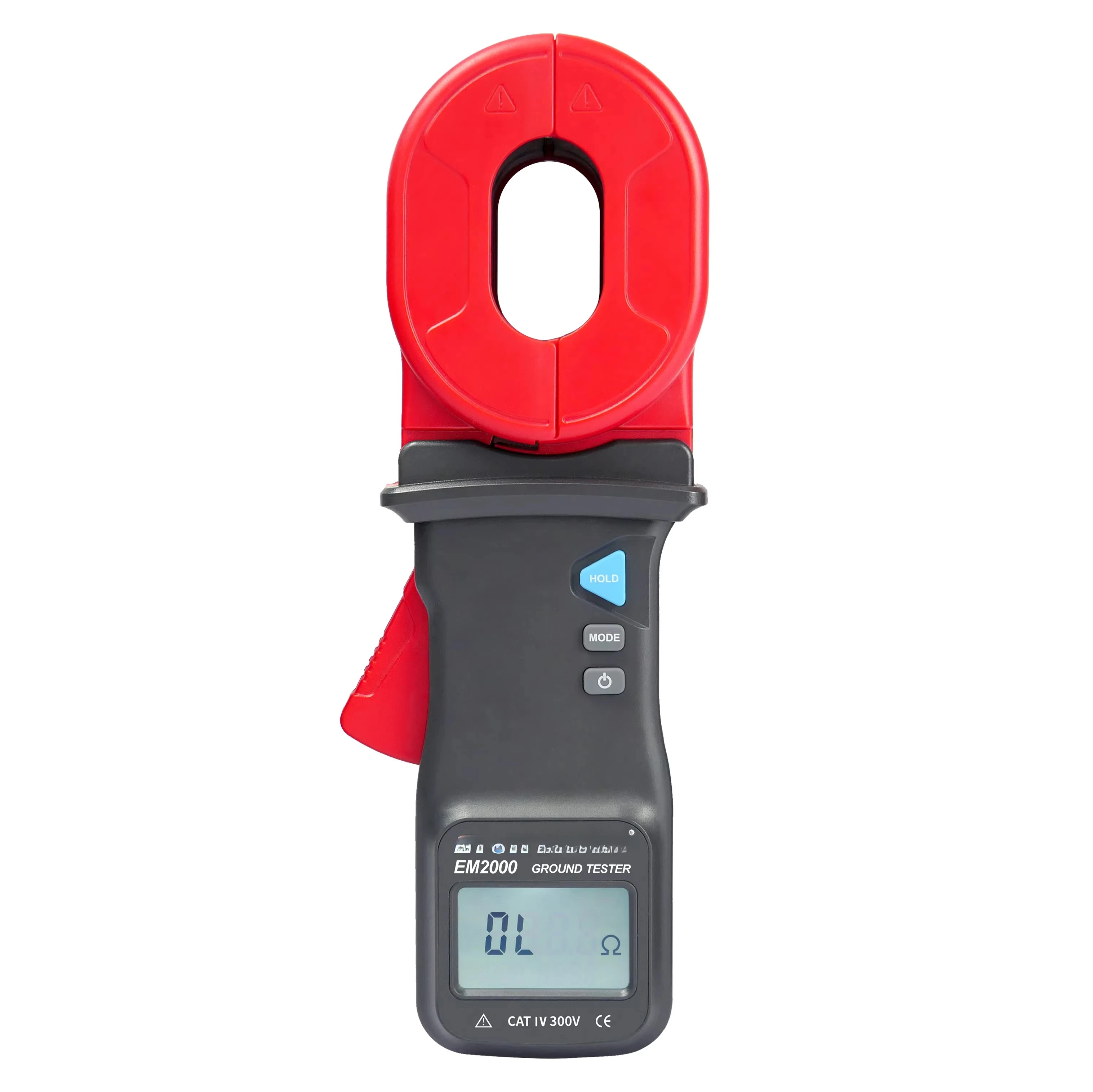 Alat Ukur Resistansi EM2000A Rentang Pengukuran 0.010Ω~500Ω Clamp Earth Resistance Tester