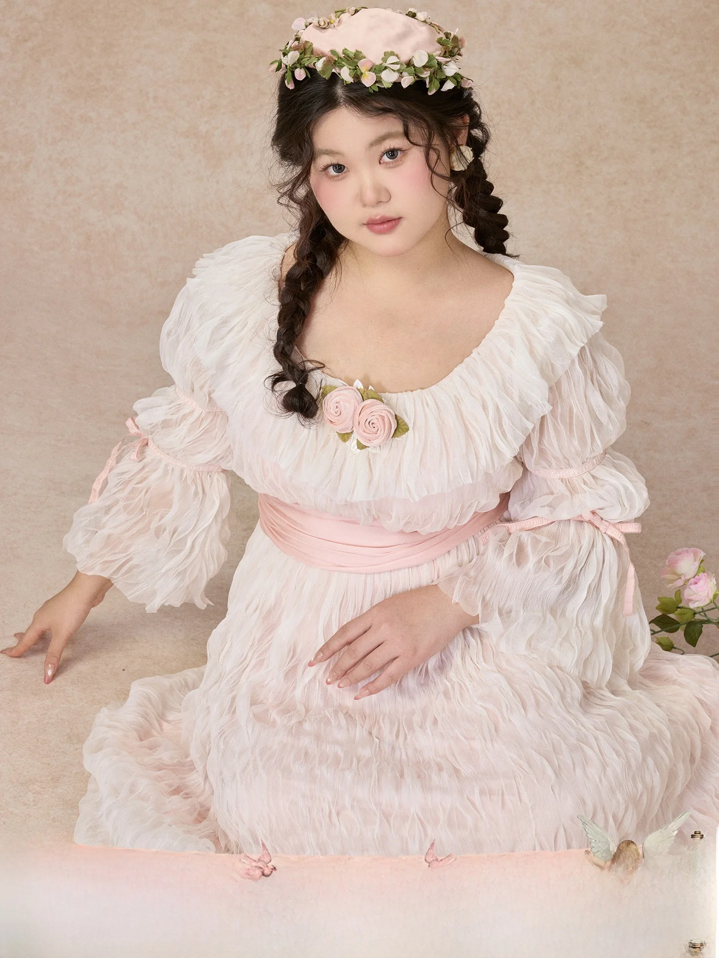 

Классическое женское платье из фатина с длинным рукавом, больших размеров, модное, элегантное, миди, для свиданий и торжественных мероприятий.