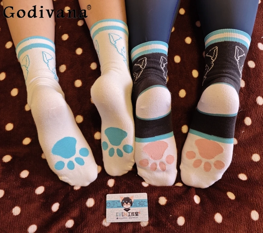 Autumn New Student Cartoon Print Cute Socks Girly Sweet Y2k JK Fashion Casual Funny Cotton Socks Women Mid Length Designer Socks