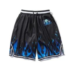 Summer Fall Basketball Shorts Men Breathable Cartoons Comics Baggy Shorts Outdoor Running Sports Fitness Loose Mens Short Pants