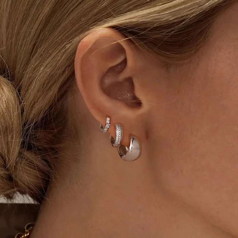 gold huggie earrings