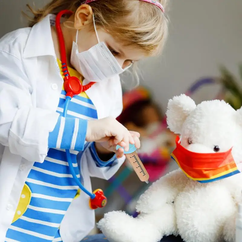 Jeu de rôle vétérinaire en bois pour enfants, accessoires de jeu de rôle, jeu médical éducatif pour enfants