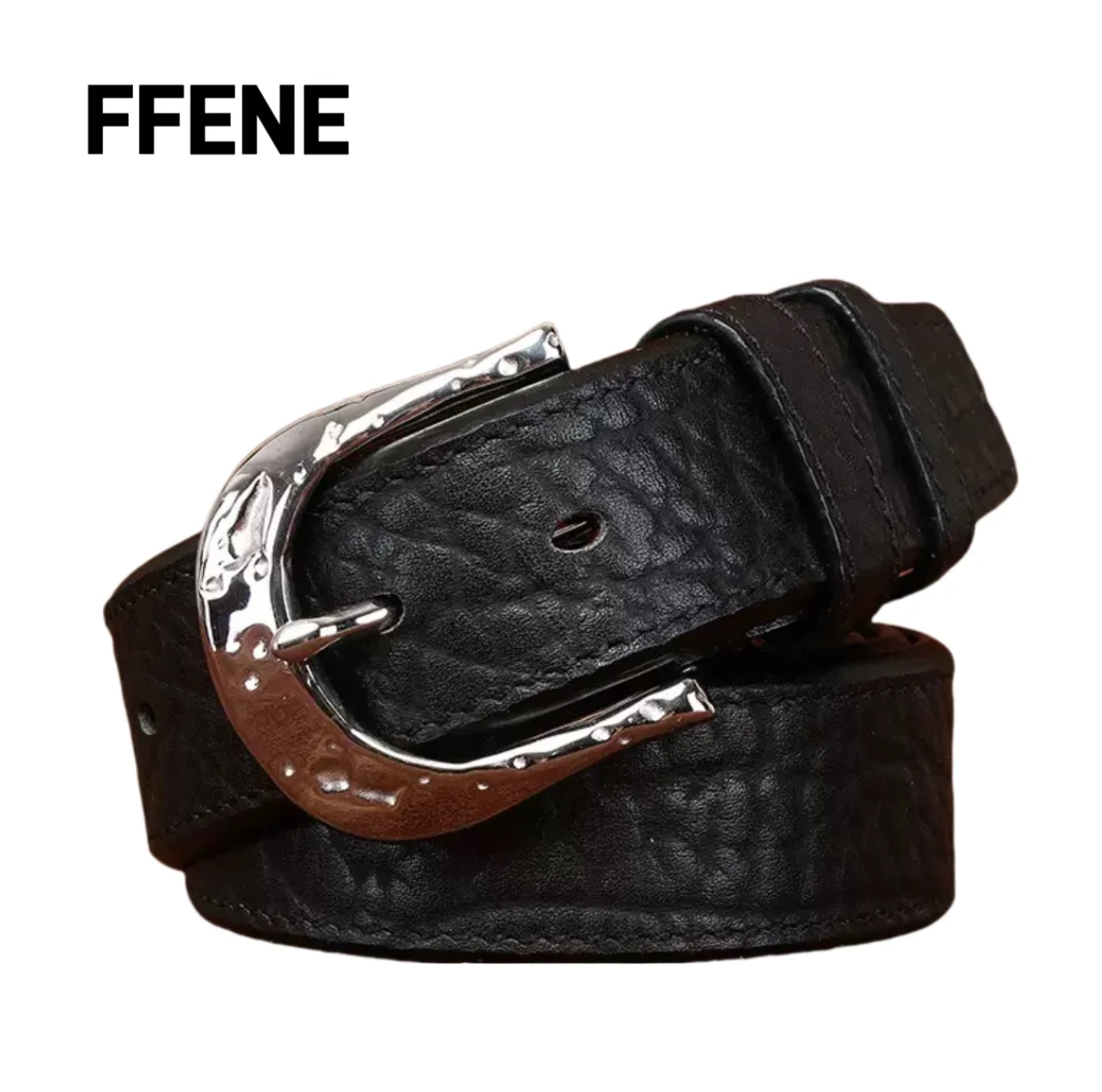 

High-end luxurious texture, double-sided use, wild cow leather belt, men's first-layer cow leather, stainless steel, business