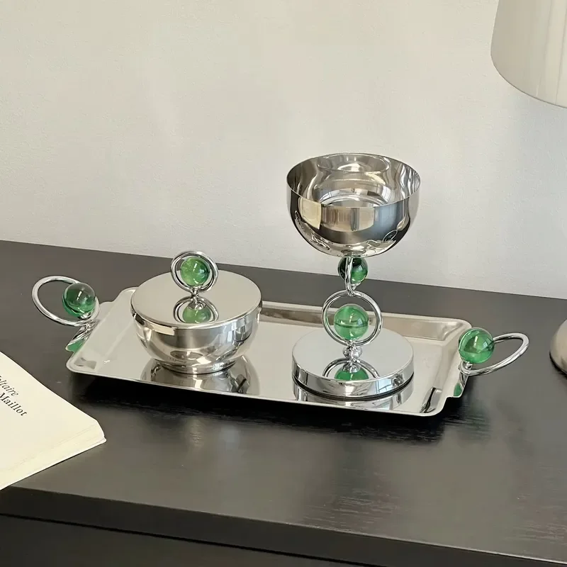 2K25 Middle East Arab Incense Holder Home Decoration Stainless Steel Incense Burner With Green Pearl Top Arrival