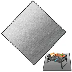 Camping Fireproof Mat Square Folding Heat Resistant Flame Retardant Insulation Pad Stove Anti Flame Padding Camping Supplies