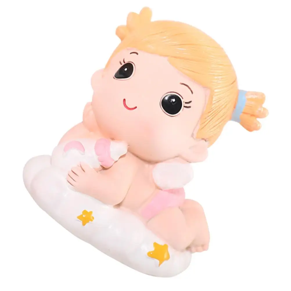 

Resin Cake Decoration for Birthday Party Girl Desktop nament Cute Cartoon Design Topper Bake Decor Accessories