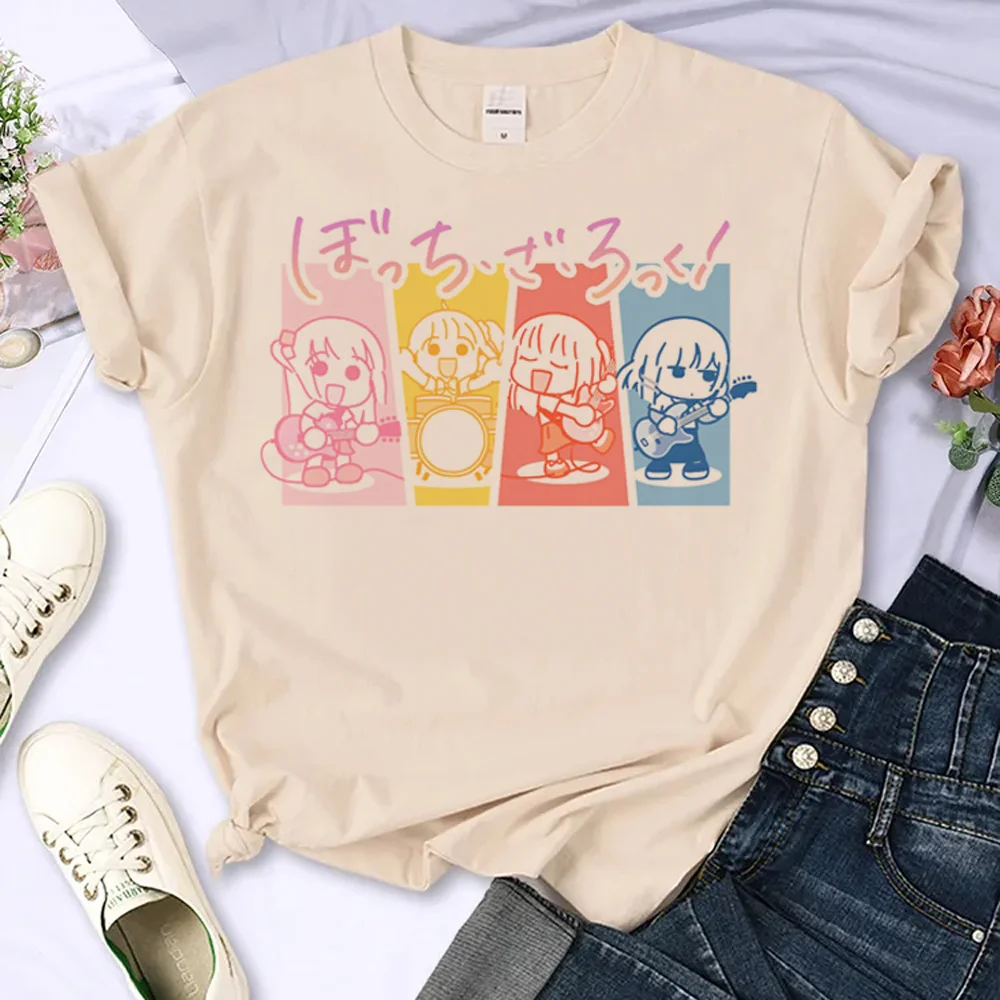 Bocchi the Rock Tee women streetwear tshirt female manga Japanese comic clothes