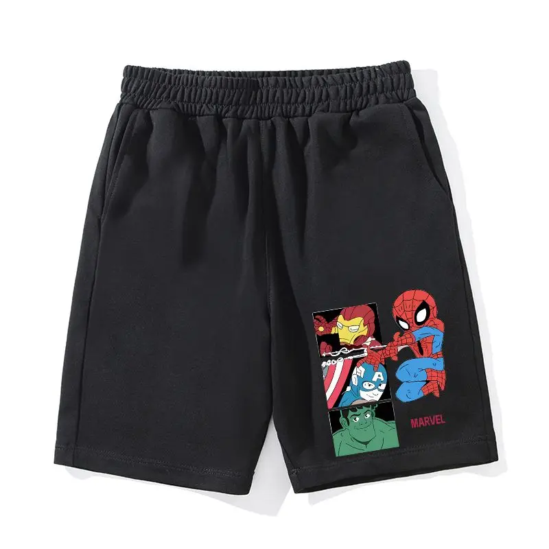 Marvel Spider-Man pantalones cortos conjuntos verano 2025 nuevos pantalones periféricos bidimensionales pantalones medianos
