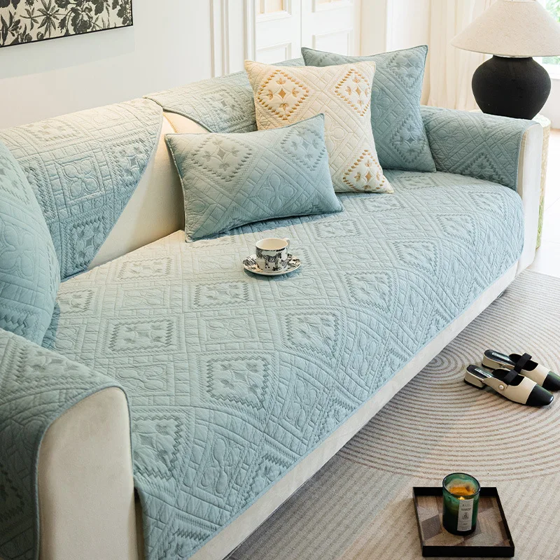 Non-slip Sofa Cover Cloth Towel Cotton Sofa Cushion Living Room Couch Cover Four Seasons Universal Furniture Protector Slipcover