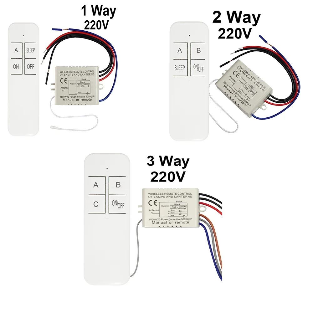 1/2/3 Way Relay AC 220V RF Digital Wireless Remote Control Switch Ceiling Fan Panel Control Switch For Light Bulb smart home