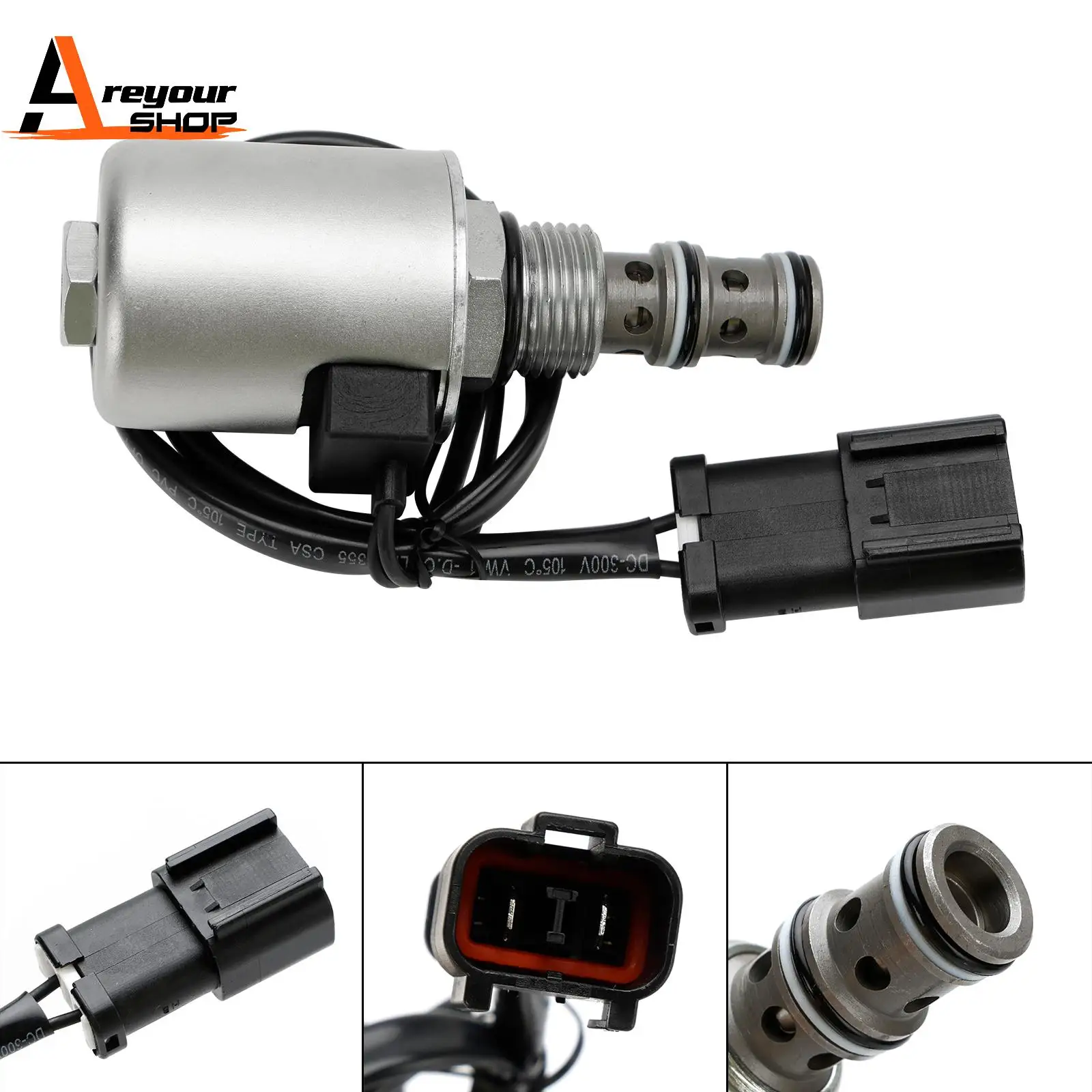 Areyourshop 20Y-60-22121 Swing Solenoid Valve 6D95 for Komatsu PC200-6 Excavator Parts