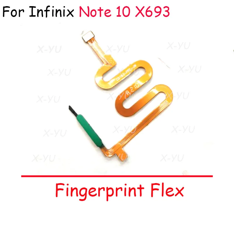 For Infinix Note 8 7 Lite 10 Pro X656 X690 X692 X693 X695 Home Button Fingerprint Sensor Return Power Flex Cable