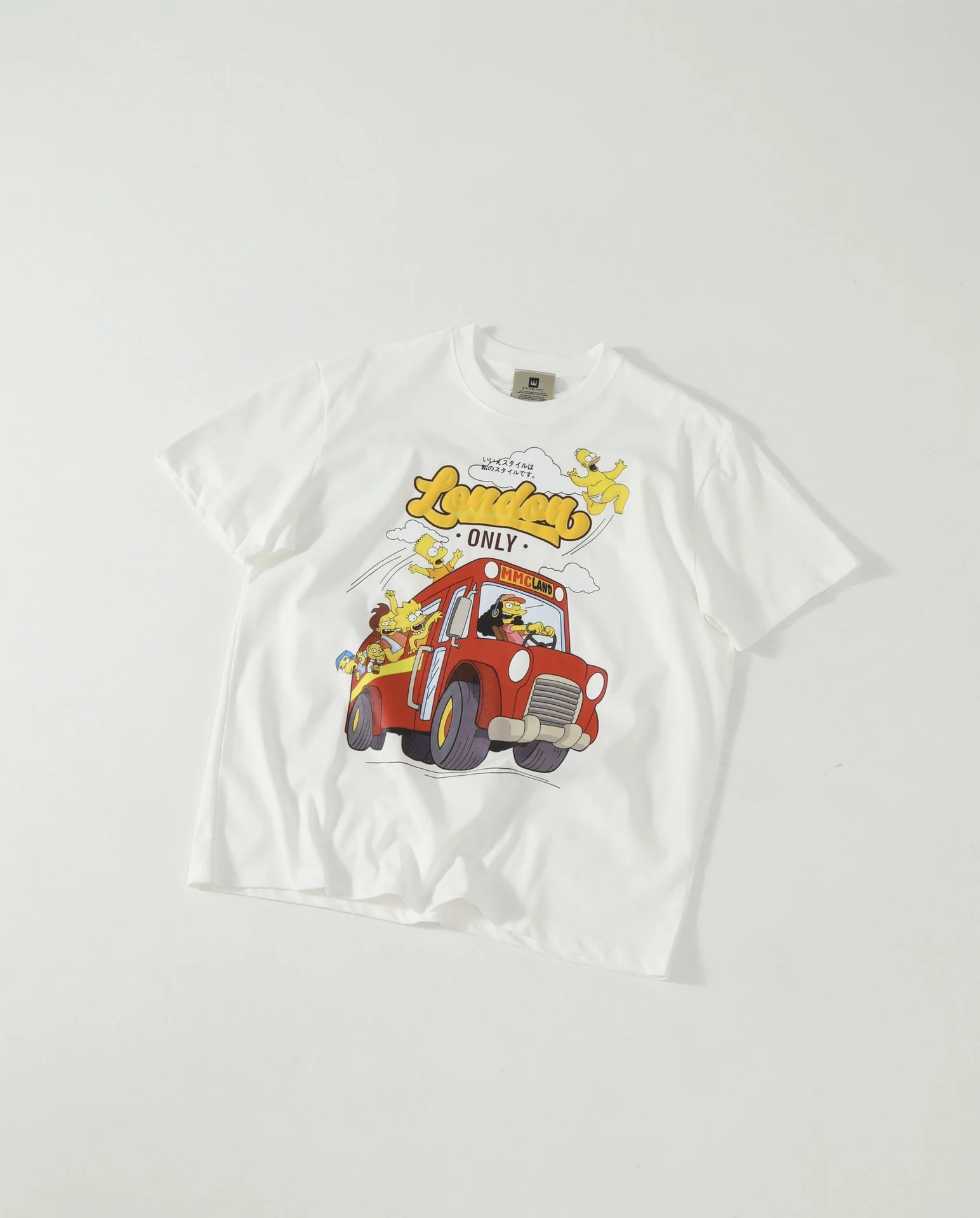

Saint Michael 25SS Limited Edition Spoof 3D logo Print High-street pure cotton short-sleeved couple style